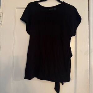 Tahari Black Short Sleeve Women's Top